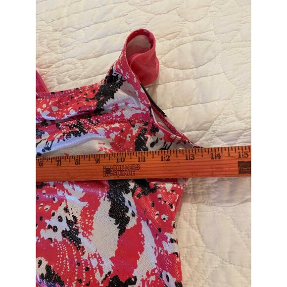 Womens Swimsuit One Piece Sz 14 Pink Sparkly Actionback Competition  Dive Beach - Picture 7 of 9